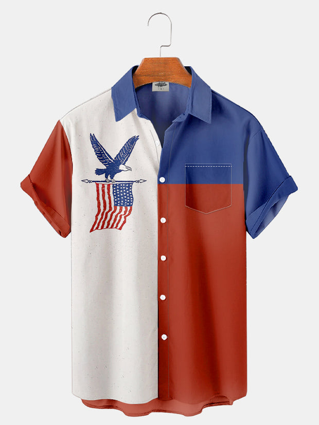 Fydude Men'S Independence Day Printed Shirt