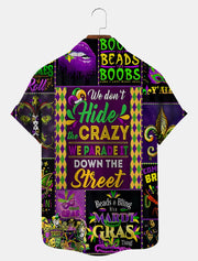 Mardi Gras Mask Printed Shirt