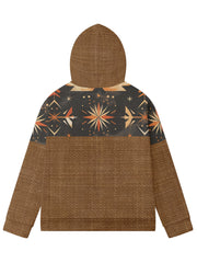 Fydude Men'S West Aztec Print Full Zip Jacket