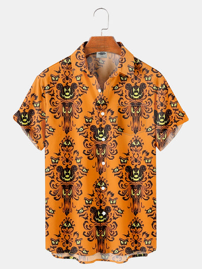 Fydude Men'S Halloween Printed Shirt