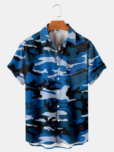 Fydude Men'S Retro Stripes Printed Shirt