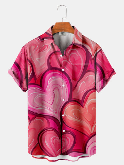 Valentine's Day Hearts Printed Shirt