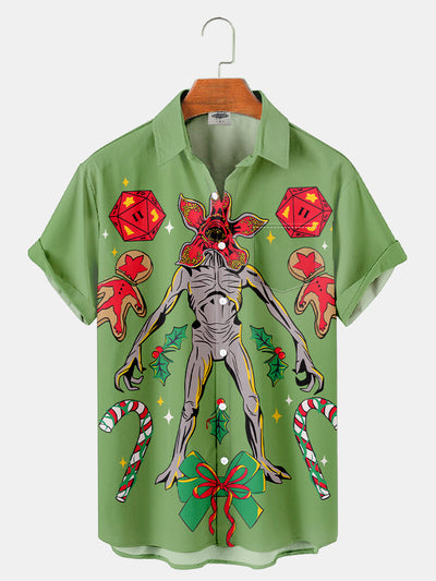 Men'S Stranger Christmas Printed Shirt