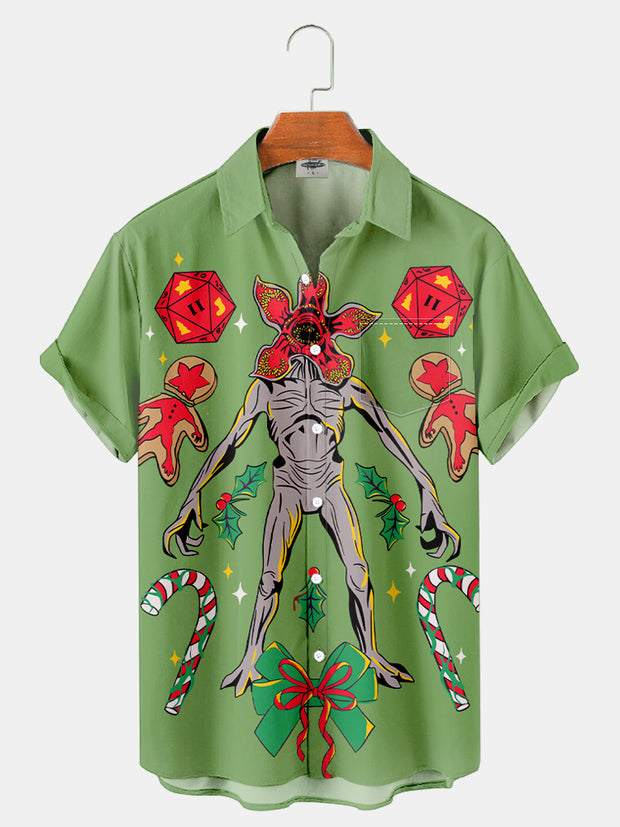 Men'S Stranger Christmas Printed Shirt