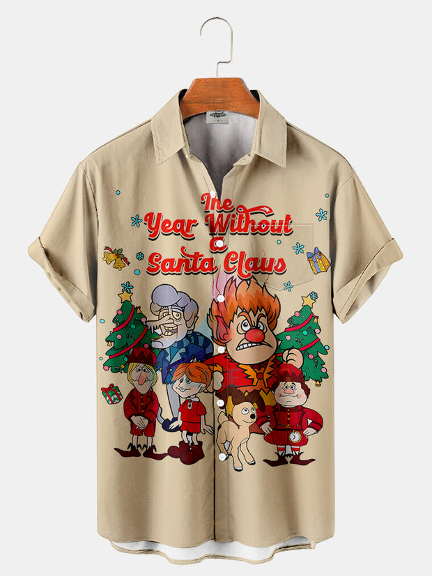 Fydude Men'S The Year Without A Santa Printed Shirt