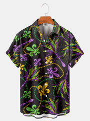 Mardi Gras Mask Printed Shirt