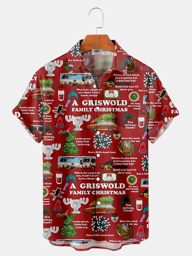 Men'S Christmas Tree Printed Shirt