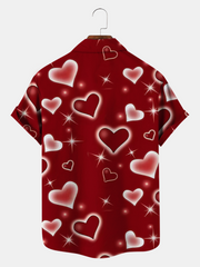 Valentine's Day Hearts Printed Shirt