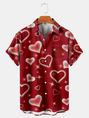 Valentine's Day Hearts Printed Shirt