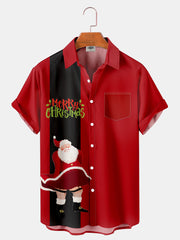 Fydude Men'S Christmas Santa Printed Shirt