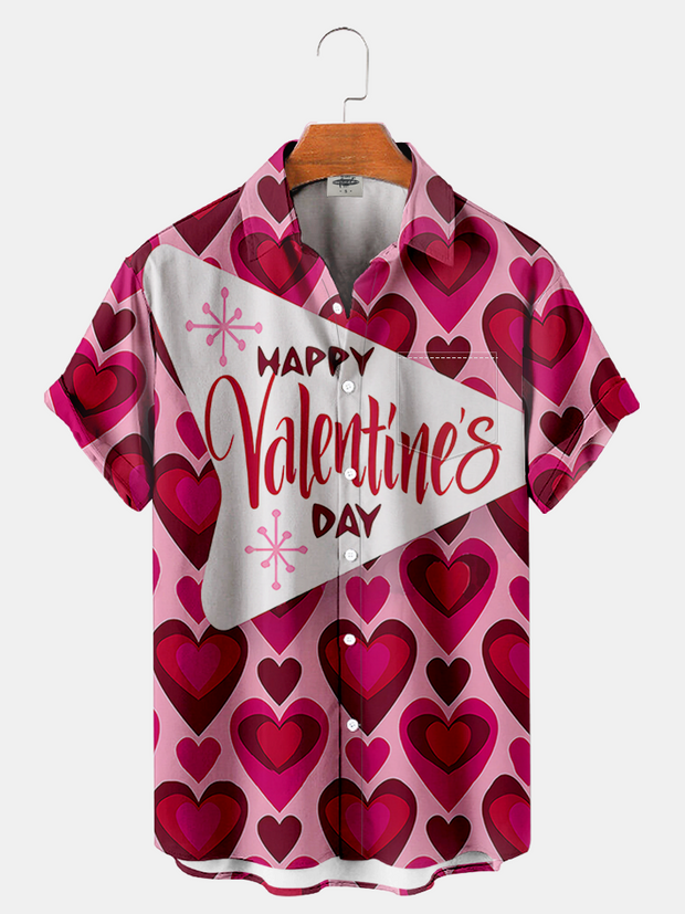 Valentine's Day Hearts Printed Shirt