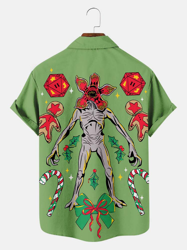 Men'S Stranger Christmas Printed Shirt