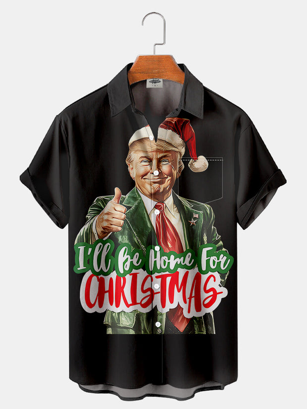 Men'S Funny Trump Christmas Printed Shirt