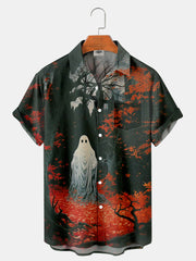 Fydude Men'S Halloween Ghost Printed Shirt