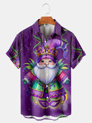 Mardi Gras Mask Dwarf Printed Shirt