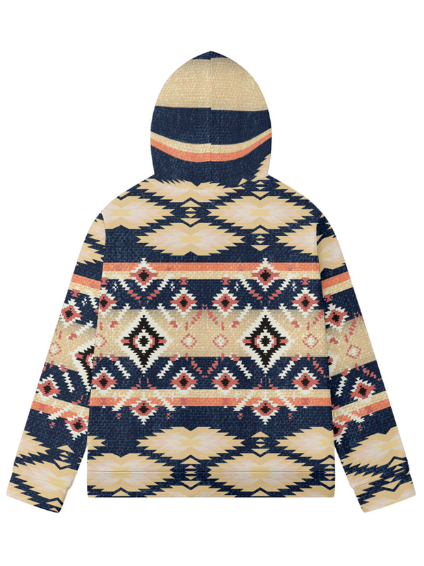 Fydude Men'S West Aztec Print Full Zip Jacket