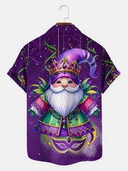 Mardi Gras Mask Dwarf Printed Shirt