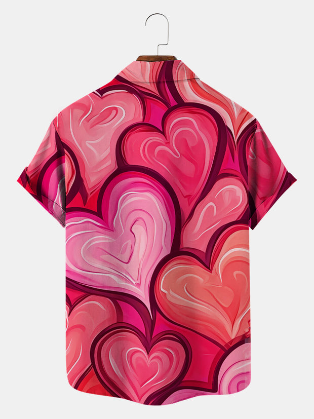 Valentine's Day Hearts Printed Shirt