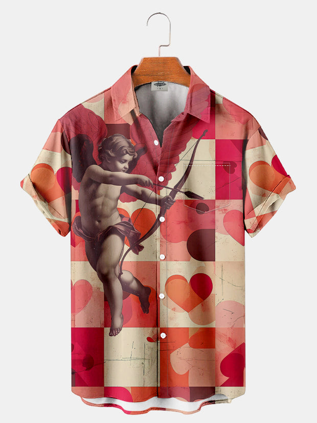 Valentine's Day Hearts Angel Printed Shirt