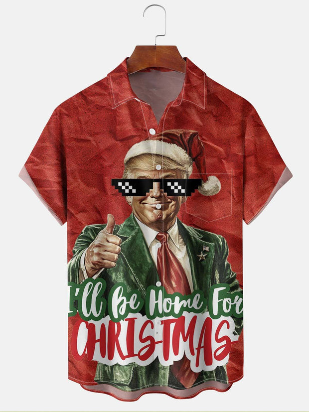 Men'S Funny Trump Christmas Printed Shirt