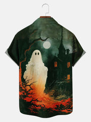 Fydude Men'S Halloween Ghost Printed Shirt