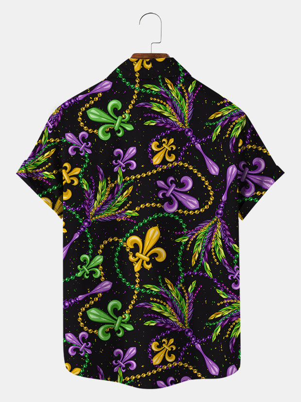 Mardi Gras Mask Printed Shirt