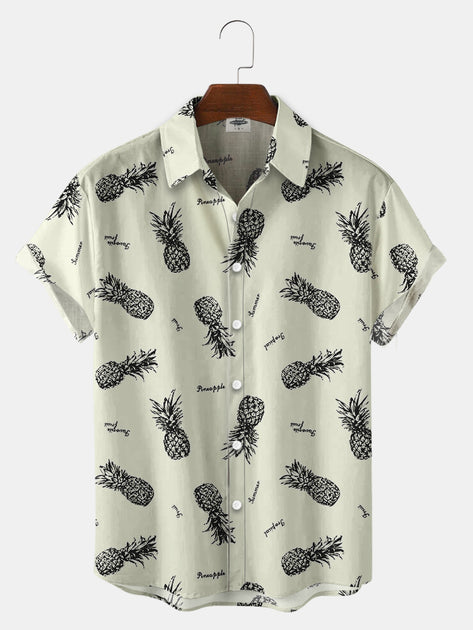 Men'S Pineapple Print Shirts – Fydude