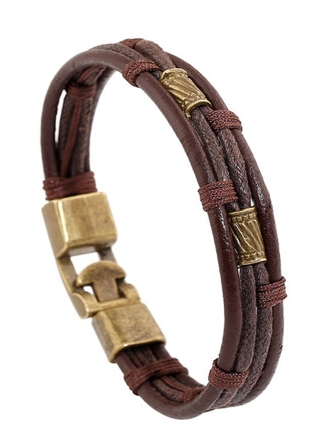 Men's Vintage Leather Bracelet – Fydude