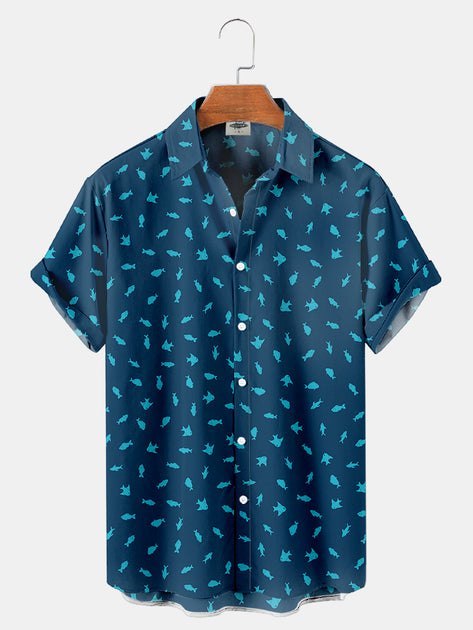 Men'S Fish Print Shirts – Fydude